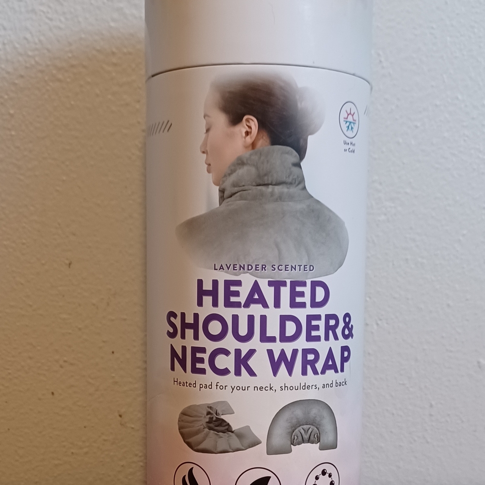 Lavender Scented Heated Shoulder & Neck Wrap - Gray